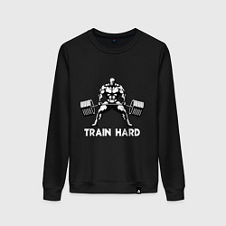 Женский свитшот Train hard тренируйся усердно