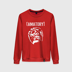 Свитшот хлопковый женский Amatory, цвет: красный