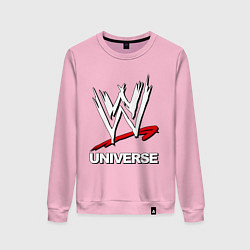 Свитшот хлопковый женский WWE universe, цвет: светло-розовый