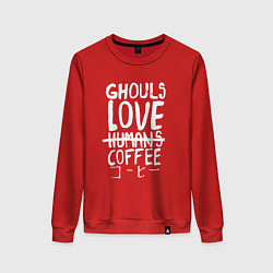 Женский свитшот Ghouls Love Coffee