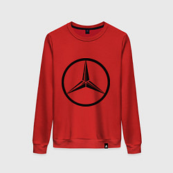 Свитшот хлопковый женский Mercedes-Benz logo, цвет: красный