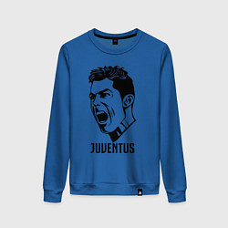 Свитшот хлопковый женский Juve Ronaldo, цвет: синий