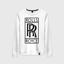 Свитшот хлопковый женский Rolls-Royce logo, цвет: белый