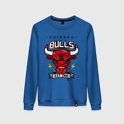 Свитшот хлопковый женский Chicago Bulls est. 1966, цвет: синий