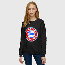 Свитшот хлопковый женский Bayern Munchen FC, цвет: черный — фото 2