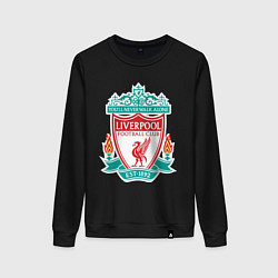 Свитшот хлопковый женский Liverpool FC, цвет: черный