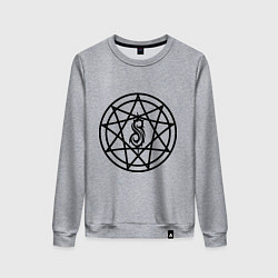 Свитшот хлопковый женский Slipknot Pentagram, цвет: меланж