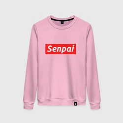 Свитшот хлопковый женский Senpai Supreme, цвет: светло-розовый