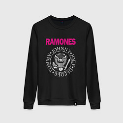Свитшот хлопковый женский Ramones Boyband, цвет: черный