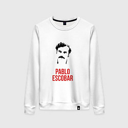 Свитшот хлопковый женский Pablo Escobar, цвет: белый