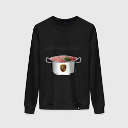 Свитшот хлопковый женский Borsche, цвет: черный