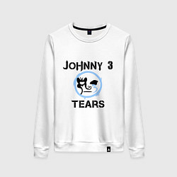 Свитшот хлопковый женский HU: Johnny 3 Tears, цвет: белый