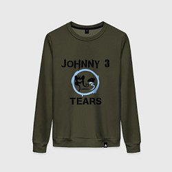 Свитшот хлопковый женский HU: Johnny 3 Tears, цвет: хаки