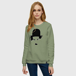 Свитшот хлопковый женский Чарли Чаплин, цвет: авокадо — фото 2