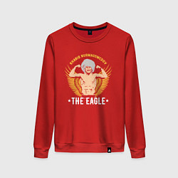 Свитшот хлопковый женский Khabib: The Eagle, цвет: красный