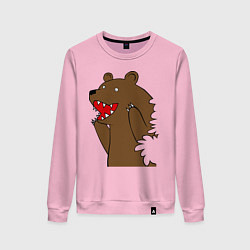 Женский свитшот Медведь цензурный
