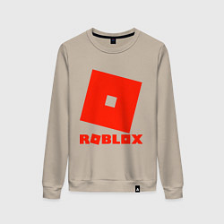 Свитшот хлопковый женский Roblox Logo, цвет: миндальный