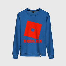 Свитшот хлопковый женский Roblox Logo, цвет: синий