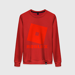 Свитшот хлопковый женский Roblox Logo, цвет: красный