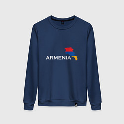 Свитшот хлопковый женский Армения, цвет: тёмно-синий