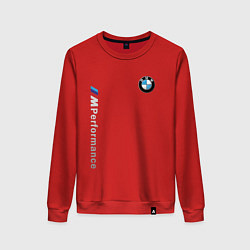 Свитшот хлопковый женский BMW M PERFORMANCE БМВ, цвет: красный