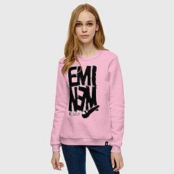 Свитшот хлопковый женский Eminem recovery, цвет: светло-розовый — фото 2