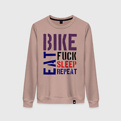 Женский свитшот Bike eat sleep repeat