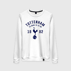 Свитшот хлопковый женский FC Tottenham 1882, цвет: белый