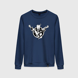 Свитшот хлопковый женский Thunderdome logo, цвет: тёмно-синий