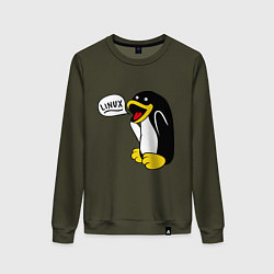 Женский свитшот Пингвин: Linux