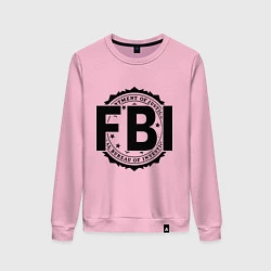 Свитшот хлопковый женский FBI Agency, цвет: светло-розовый