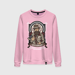 Свитшот хлопковый женский Достоевский Федор, цвет: светло-розовый