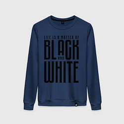 Свитшот хлопковый женский Juventus: Black & White, цвет: тёмно-синий