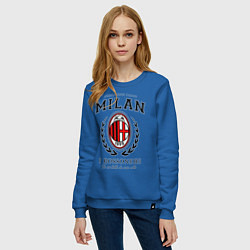 Свитшот хлопковый женский Milan: I Rossoneri, цвет: синий — фото 2