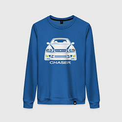 Свитшот хлопковый женский Toyota Chaser JZX100, цвет: синий