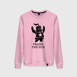 Свитшот хлопковый женский Praise the Sun, цвет: светло-розовый