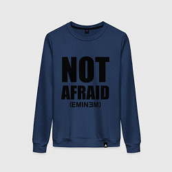 Свитшот хлопковый женский Not Afraid, цвет: тёмно-синий