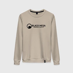 Свитшот хлопковый женский Black Mesa: Research Facility, цвет: миндальный