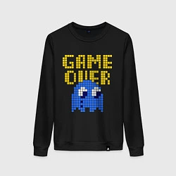 Свитшот хлопковый женский Pac-Man: Game over, цвет: черный