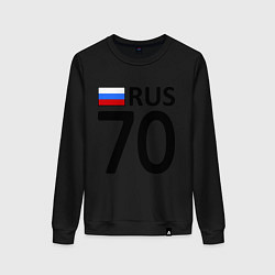 Свитшот хлопковый женский RUS 70, цвет: черный