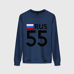 Свитшот хлопковый женский RUS 55, цвет: тёмно-синий
