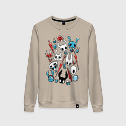 Свитшот хлопковый женский Hollow Knight, цвет: миндальный