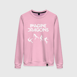 Свитшот хлопковый женский IMAGINE DRAGONS, цвет: светло-розовый