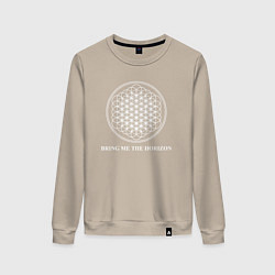 Свитшот хлопковый женский BRING ME THE HORIZON, цвет: миндальный