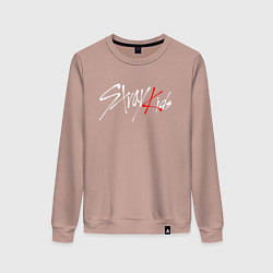 Свитшот хлопковый женский STRAY KIDS FELIX, цвет: пыльно-розовый