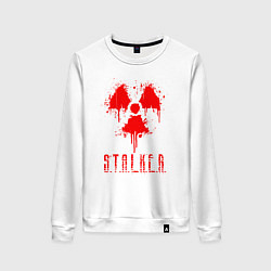 Свитшот хлопковый женский S T A L K E R 2, цвет: белый