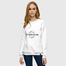 Свитшот хлопковый женский Made in Sverdlovsk, цвет: белый — фото 2