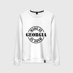 Свитшот хлопковый женский Made in Georgia (сделано в Грузии), цвет: белый