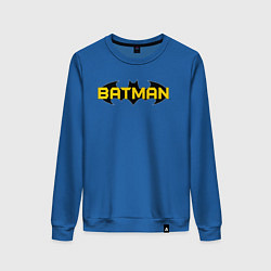 Свитшот хлопковый женский Batman Logo, цвет: синий