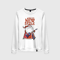 Свитшот хлопковый женский New Year - new style!, цвет: белый